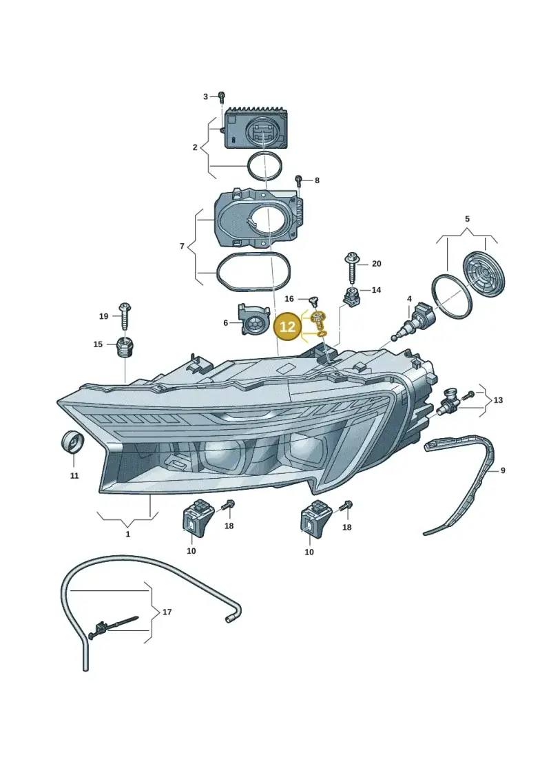 8U0941141 — Audi Q7 (2015-2025) diagram 859941015, position 12