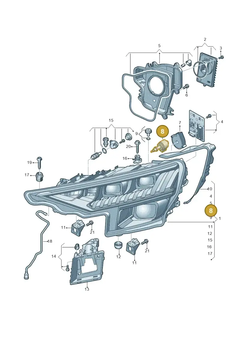 8U0941295A — Audi RS Q8 (2019-2025) diagram 429941070, position 8