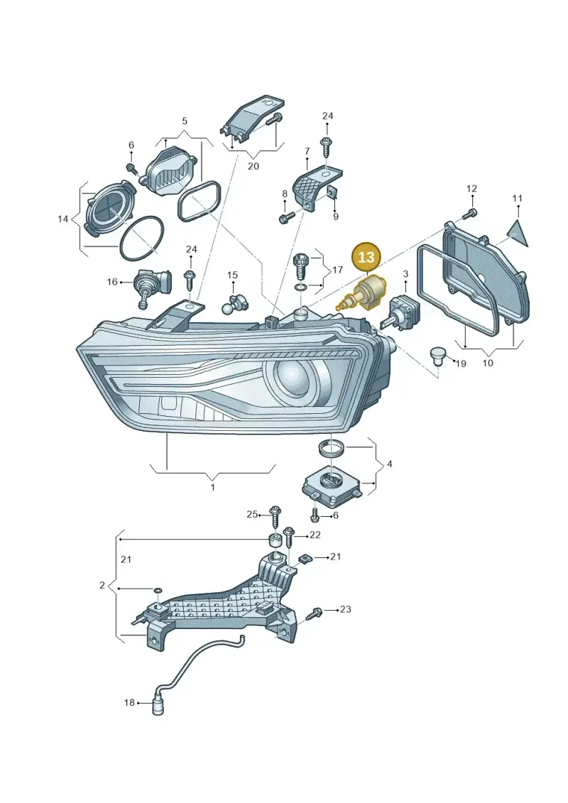 8U0941295A — Audi Q3 1.4 (2016-) diagram 855941000, position 13