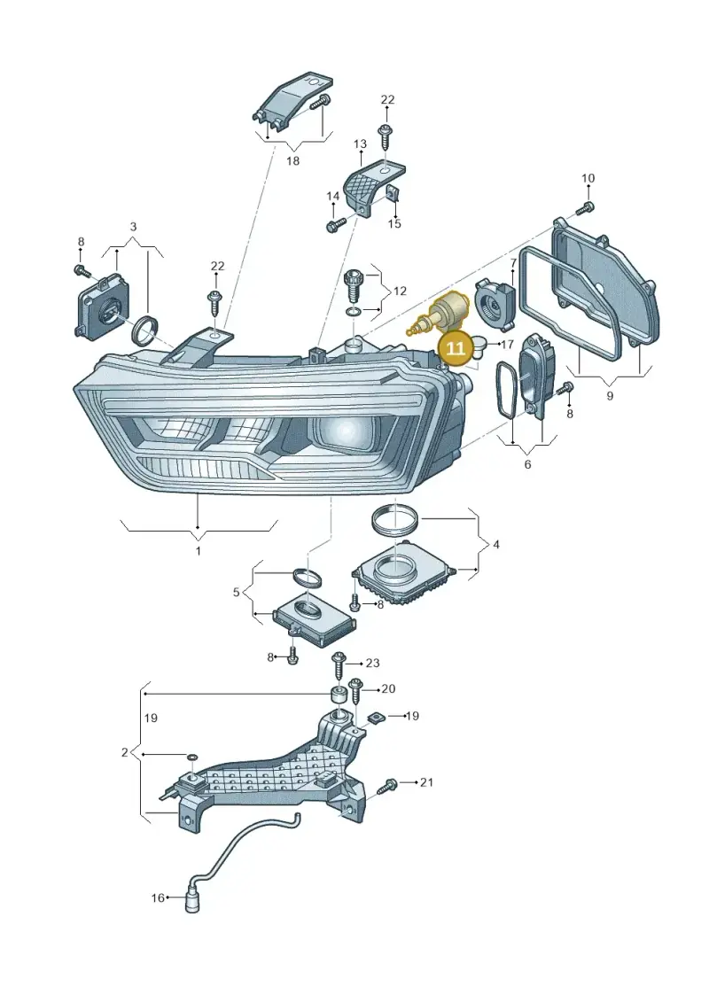 8U0941295A — Audi Q3 1.4 (2016-) diagram 855941050, position 11