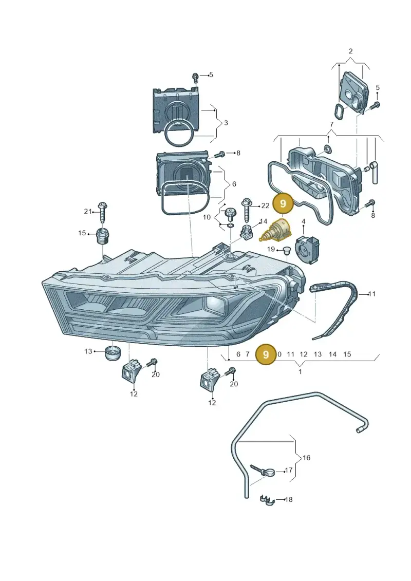 8U0941295A — Audi Q7 (2015-2025) diagram 859941050, position 9