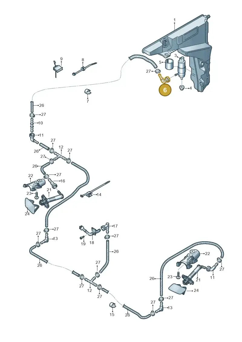 8U0955665 — Audi A7 Sportback (2018-) diagram 435955300, position 6