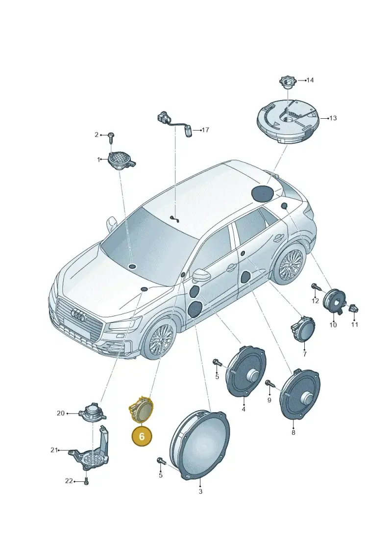 8V0035399C — Audi Q2 2.0 TDI (2016-2018) diagram 803035350, position 6