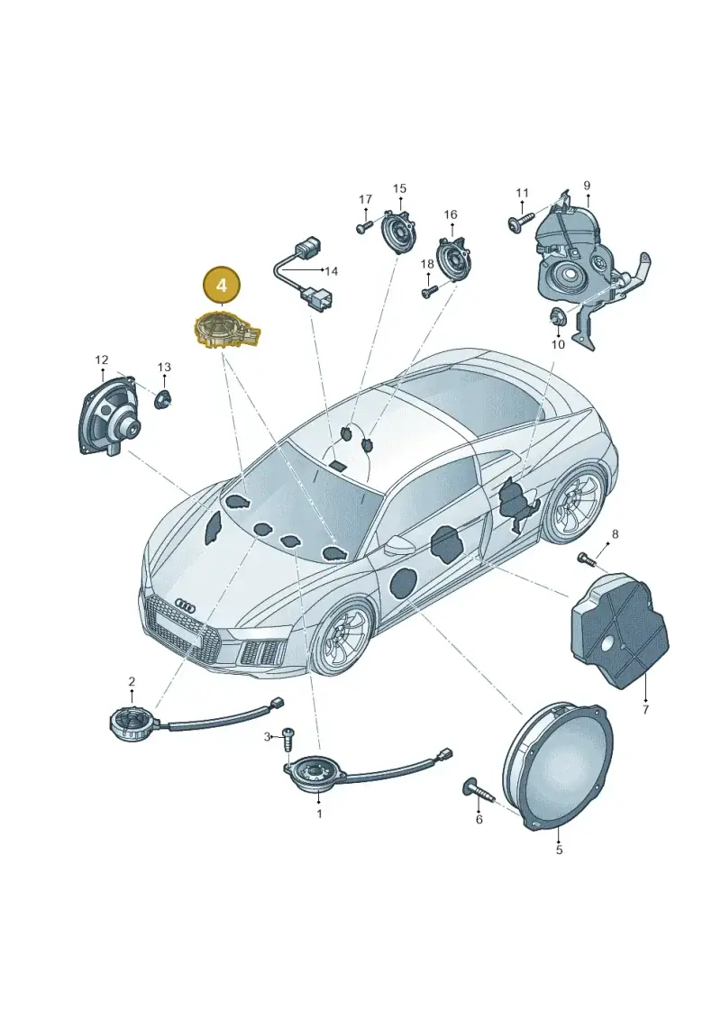 8V0035399C — Audi R8 Spyder (2015-2024) diagram 872035350, position 4