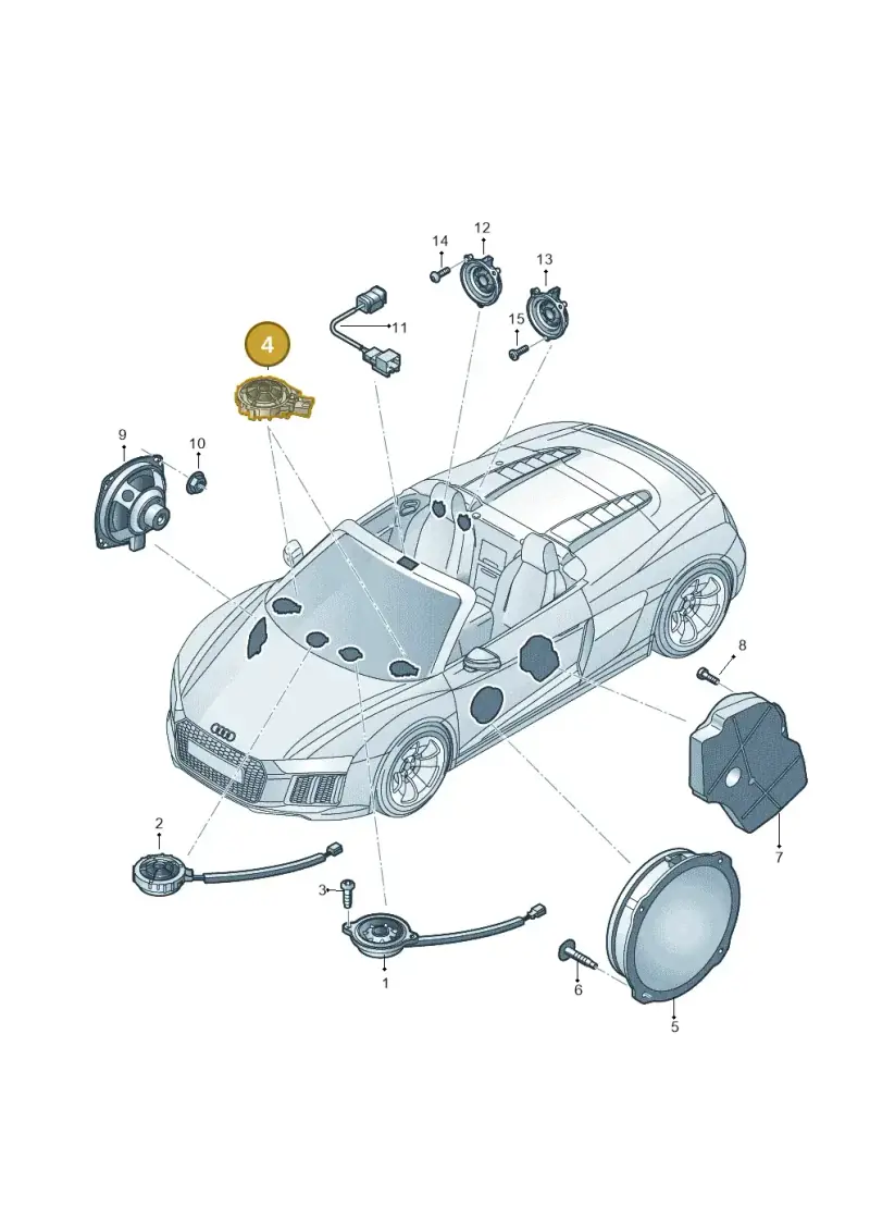 8V0035399C — Audi R8 Spyder (2015-2024) diagram 872035360, position 4