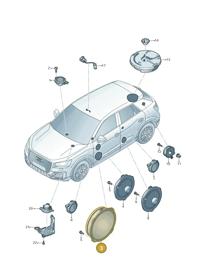 8V0035415D — Audi Q2 (2016-2025) diagram 803035350, position 3