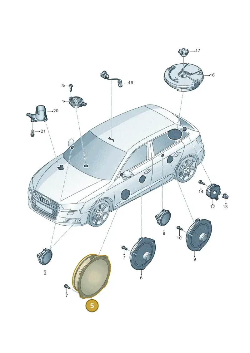 8V0035415D — Audi RS3 Limousine (2017-2020) diagram 853035360, position 5