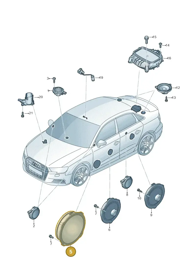 8V0035415D — Audi RS3 Limousine (2017-2020) diagram 853035370, position 5