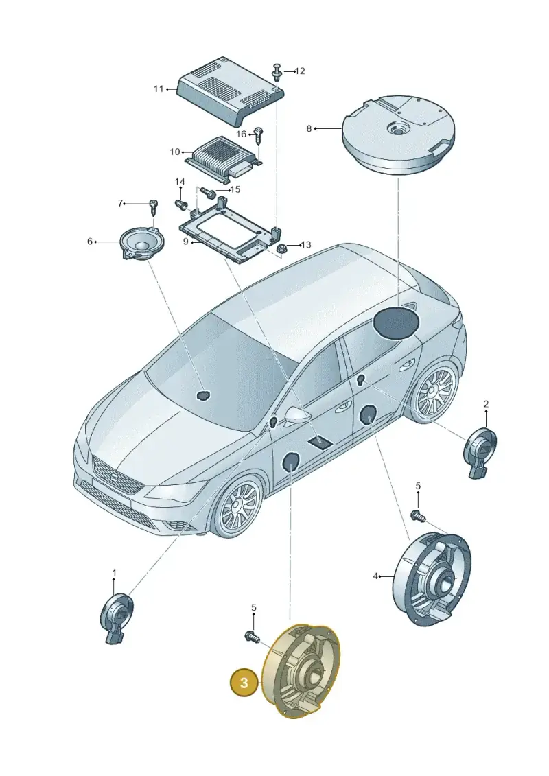 8V0035415D — SEAT CUPRA Formentor (2020-) diagram 830035350, position 3