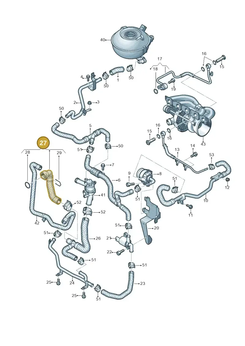 8V0121036 — Audi RS3 Sportback (2015-2016) diagram 858121310, position 27