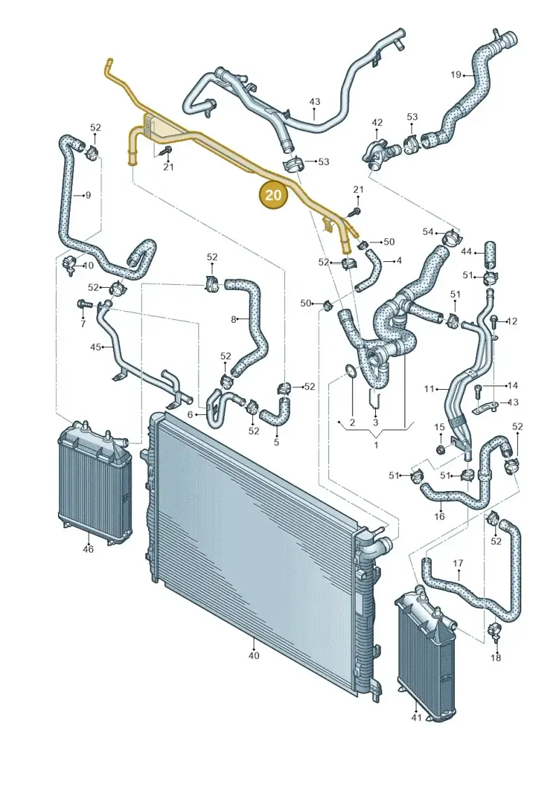8V0121070D — Audi RSQ3 Sportback (2019-2024) diagram 858121330, position 20