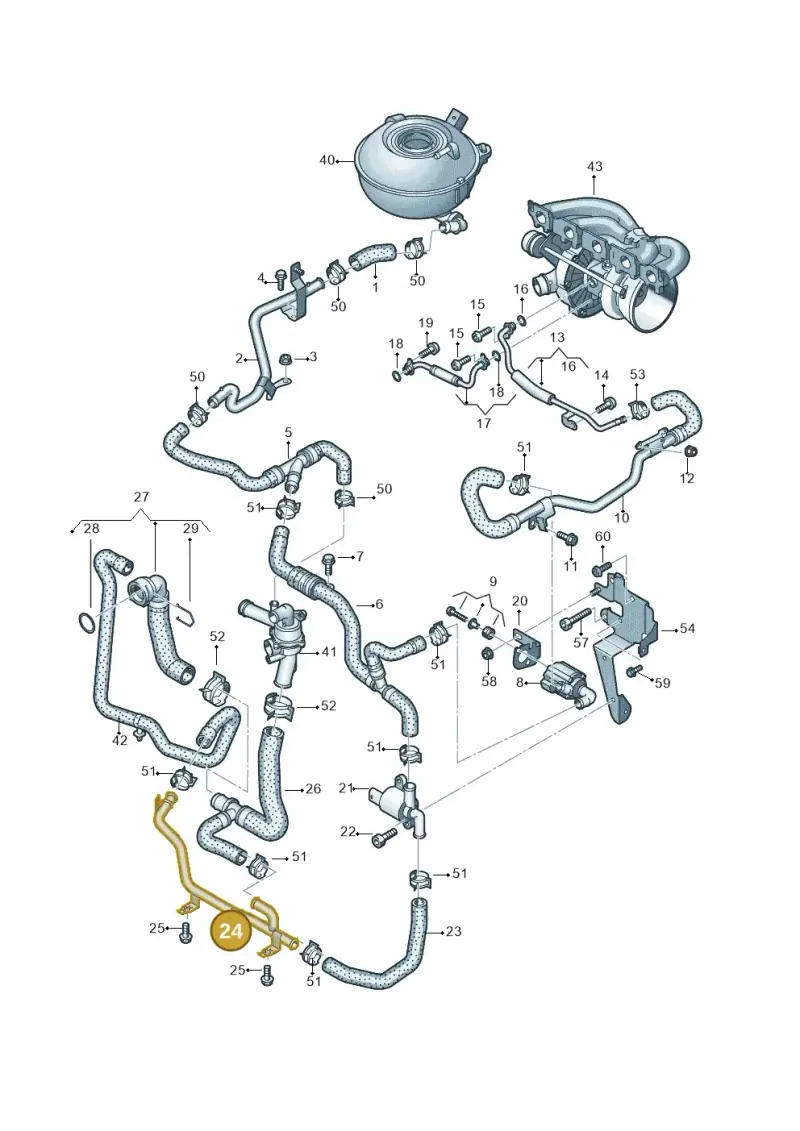 8V0121071B — Audi RSQ3 Sportback (2019-2024) diagram 898121310, position 24