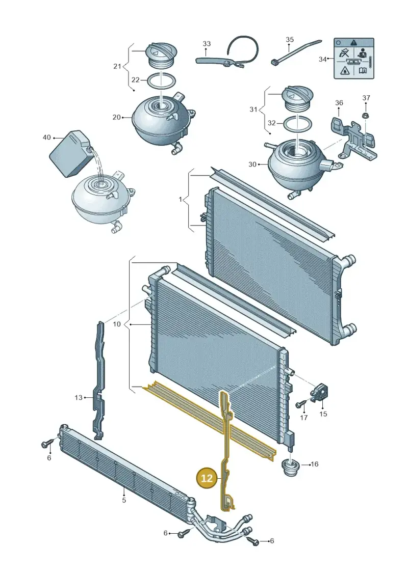 8V0121331B — Audi A3 Sportback (2016-2020) diagram 745121650, position 12