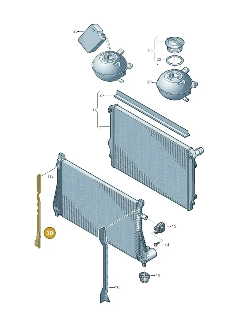 8V0121332A — Audi A3 Sportback (2016-2020) diagram 745121720, position 19