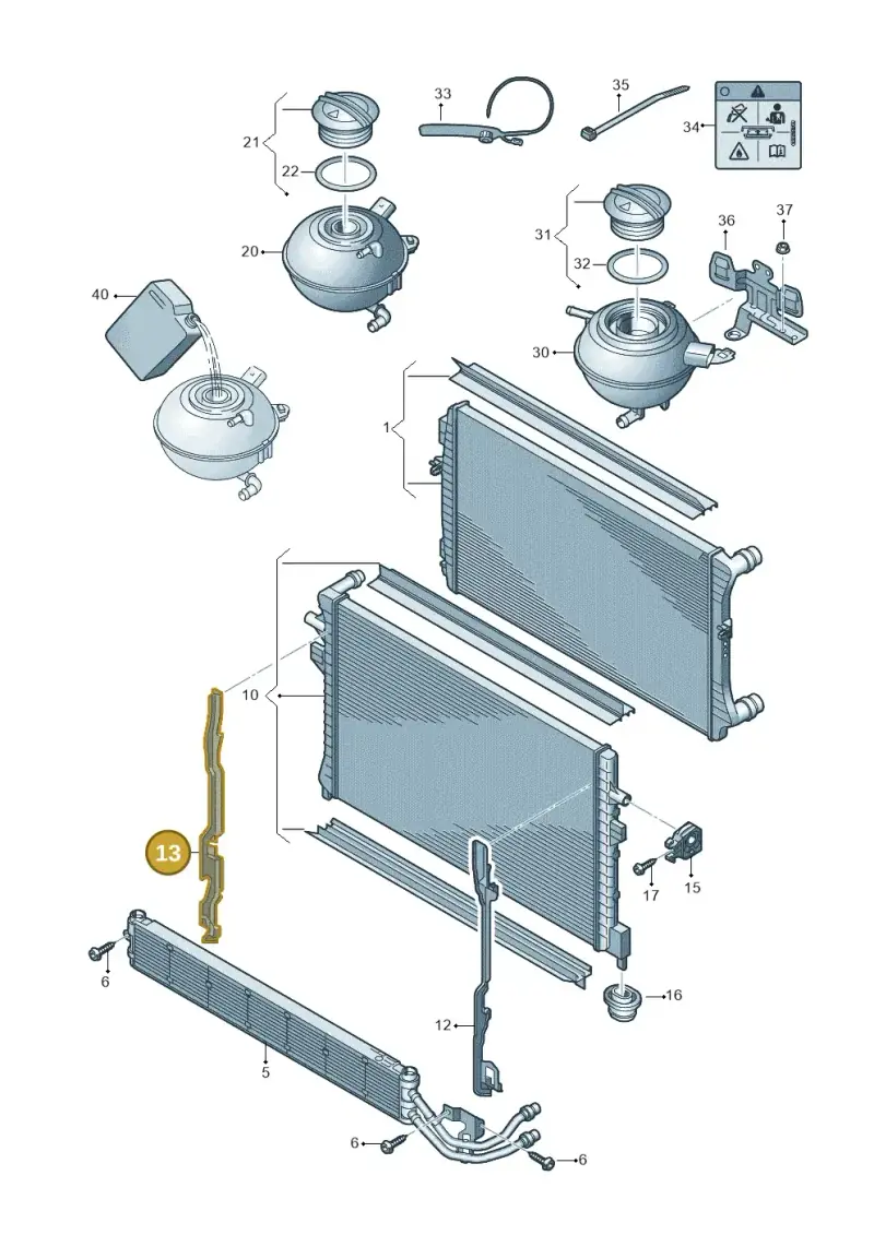 8V0121332B — Audi A3 Sportback (2016-2020) diagram 745121650, position 13