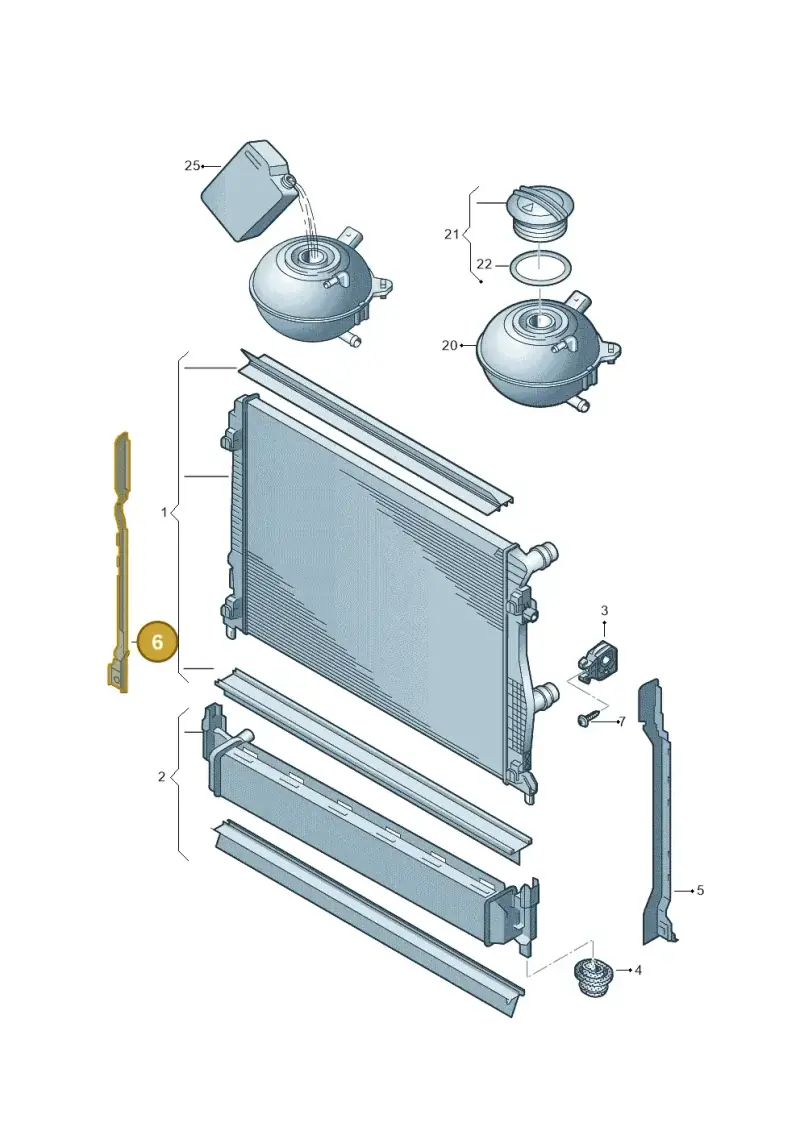 8V0121332E — Audi A3 Sportback (2016-2020) diagram 745121700, position 6