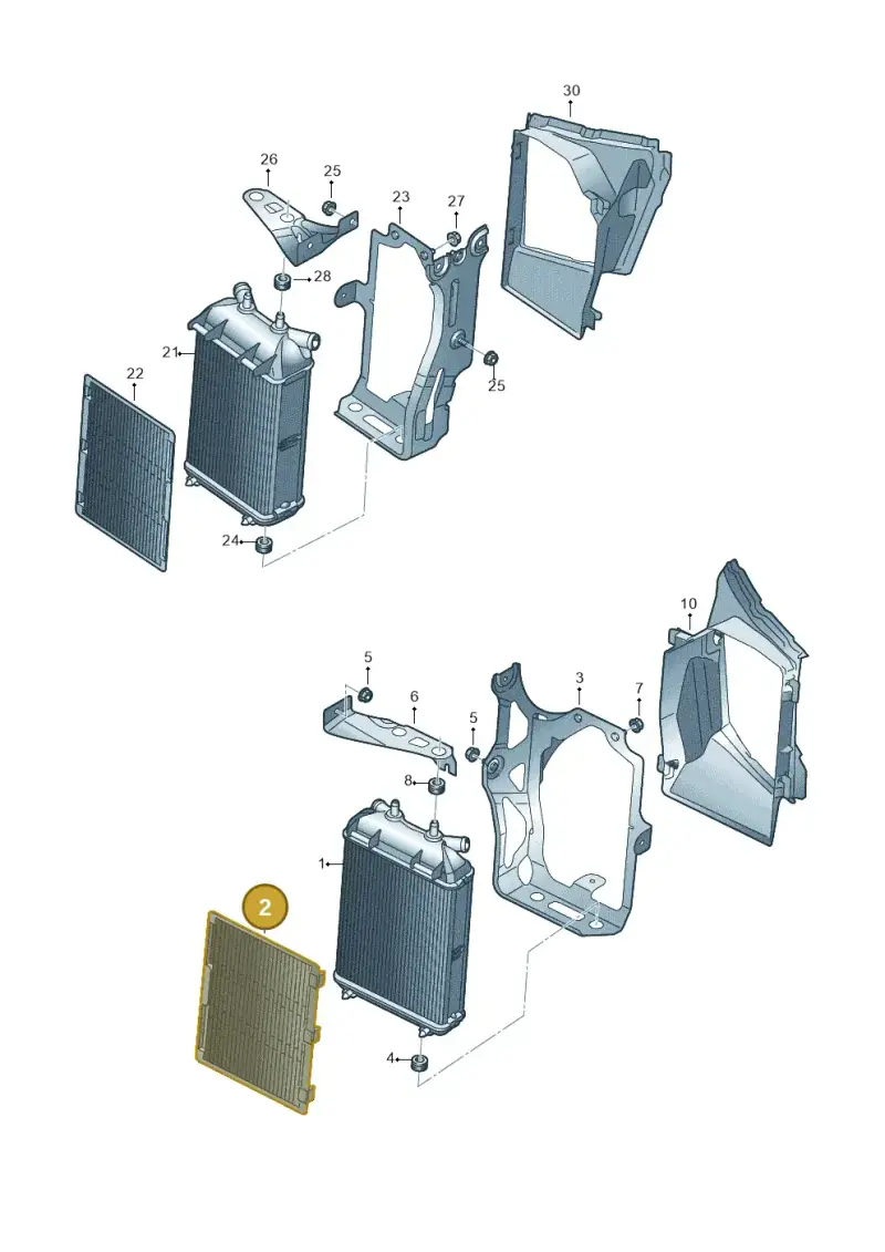 8V0121557 — Audi RS3 Limousine (2017-2020) diagram 898121710, position 2+22