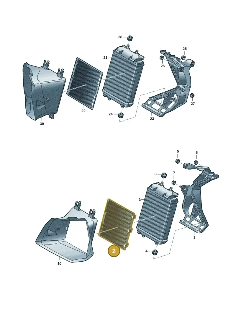 8V0121557 — Audi RS Q3 Sportback (2019-2024) diagram f3z121030, position 2+22
