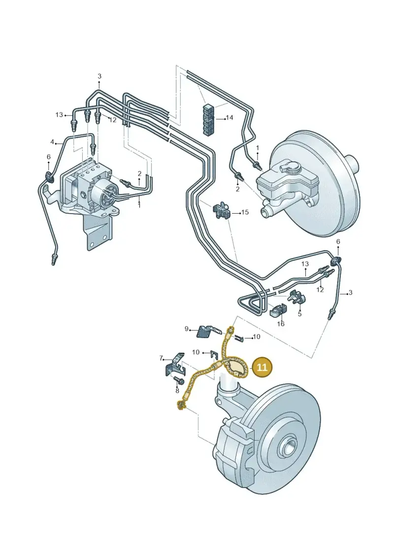 8V0611701 — Audi A3 Sportback (2019-2025) diagram 745611200, position 11