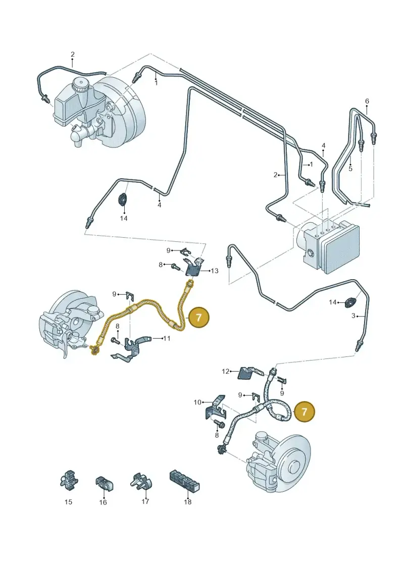8V0611701 — Audi RS Q3 Sportback (2019-2024) diagram 793611220, position 7