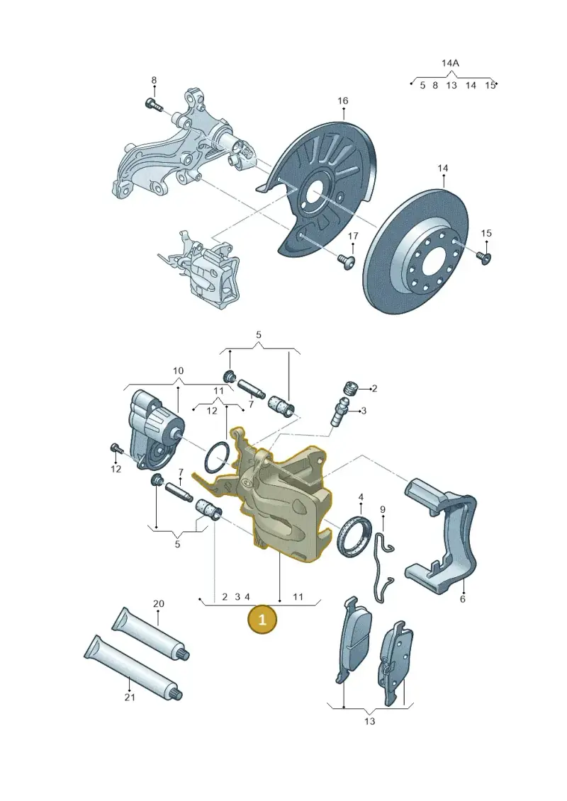 8V0615424E — Audi RSQ3 Sportback (2019-2024) diagram 745615610, position 1