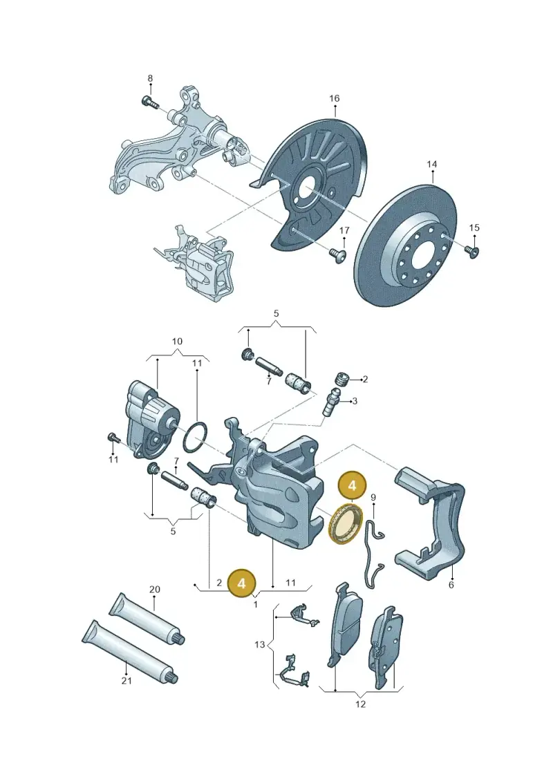 8V0698671 — Audi A3 Sportback (2019-2021) diagram 596615600, position 4