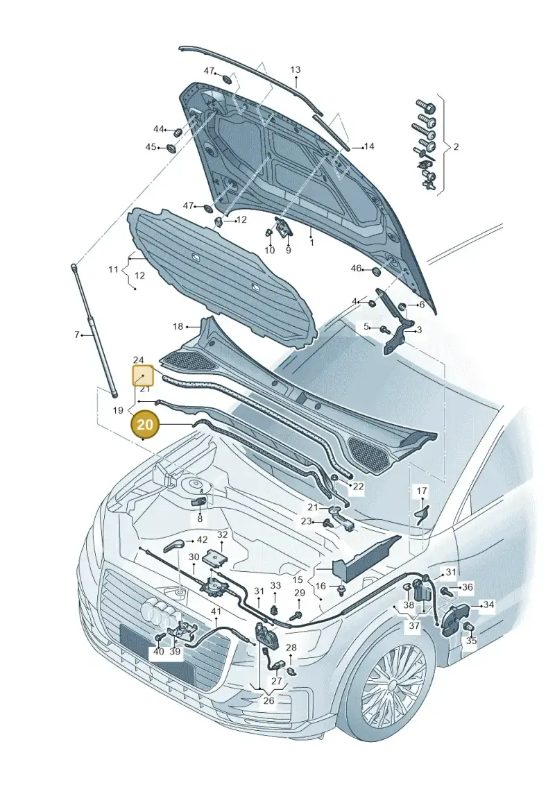 8V0819142 — Audi Q2 2.0 TDI (2016-2018) diagram 803823000, position 20