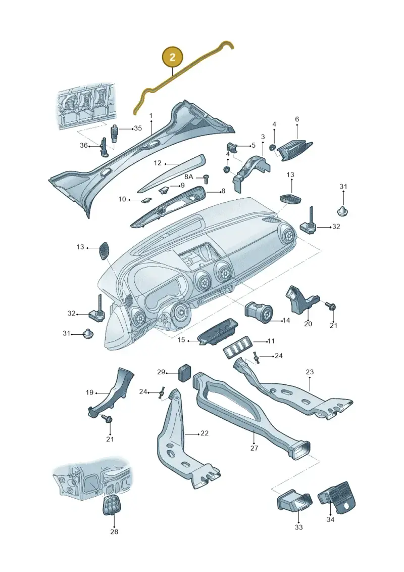 8V0819142 — Audi A3 Limousine 2.0 (2017-2021) diagram 820819030, position 2