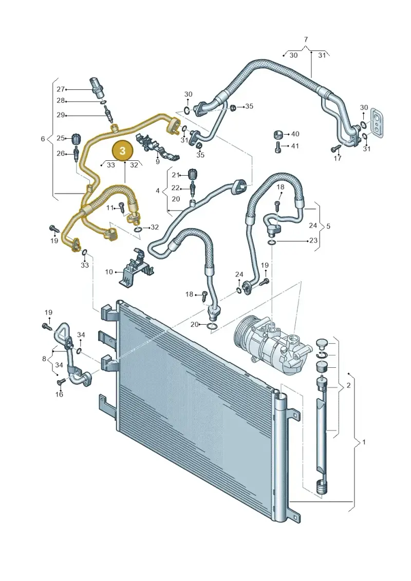 8V0820742 — Audi RS Q3 Sportback (2019-2024) diagram 858260400, position 3