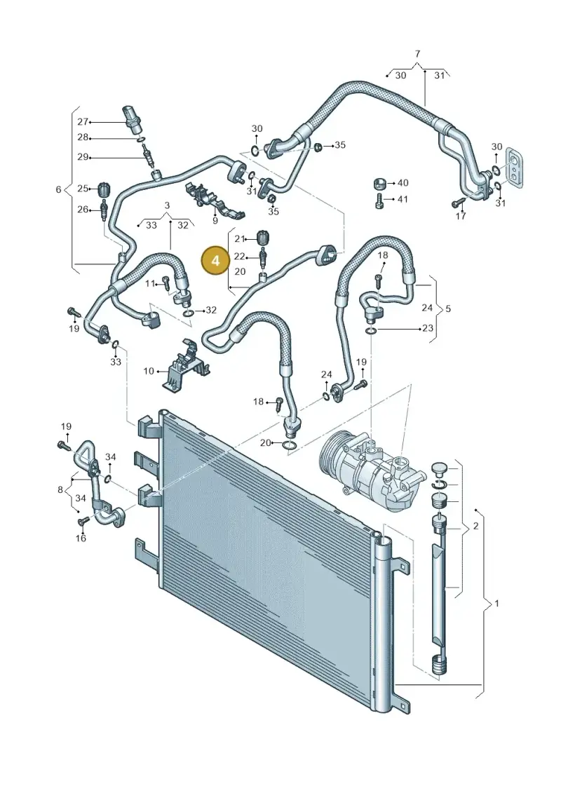 8V0820743C — Audi RSQ3 Sportback (2019-2024) diagram 858260400, position 4