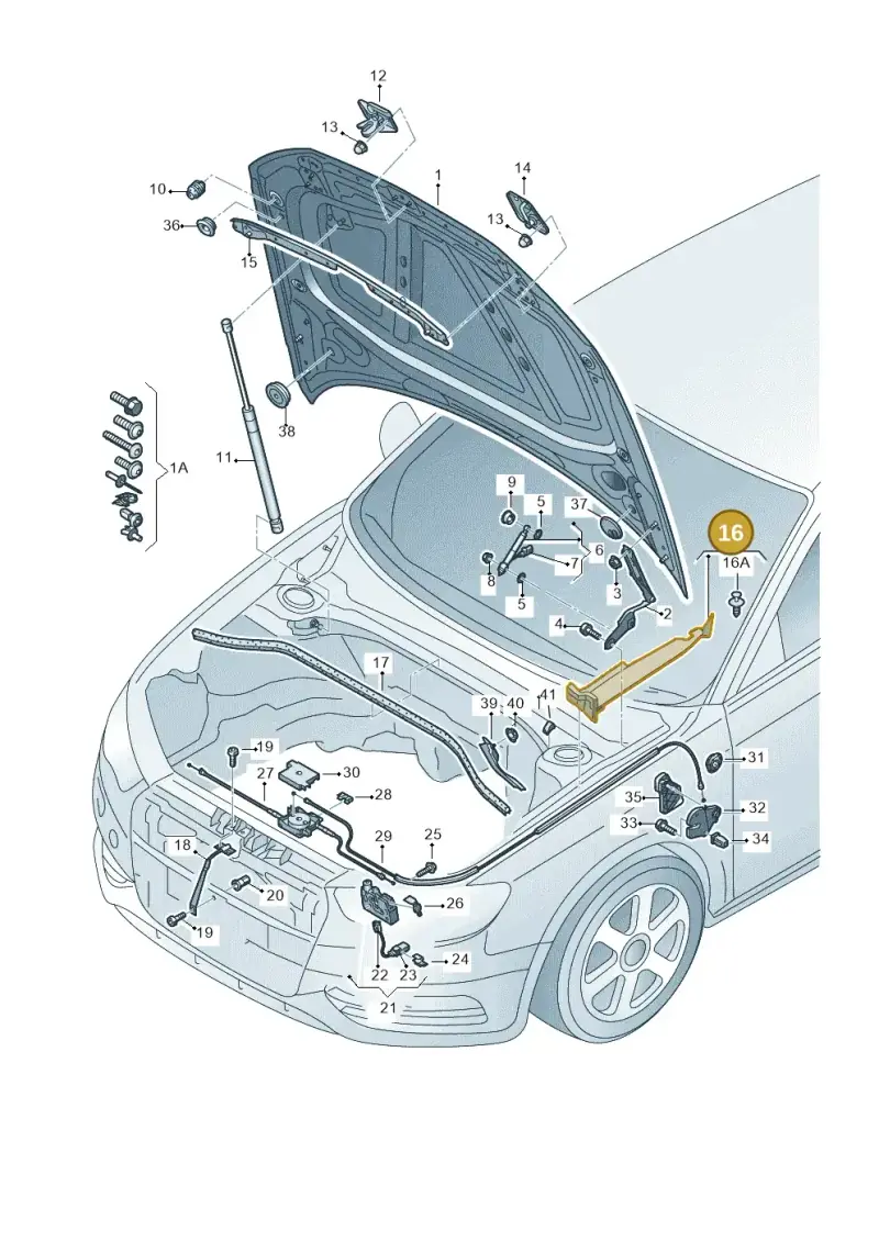 8V0821170E — Audi A3 Sportback (2012-2016) diagram 745823100, position 16