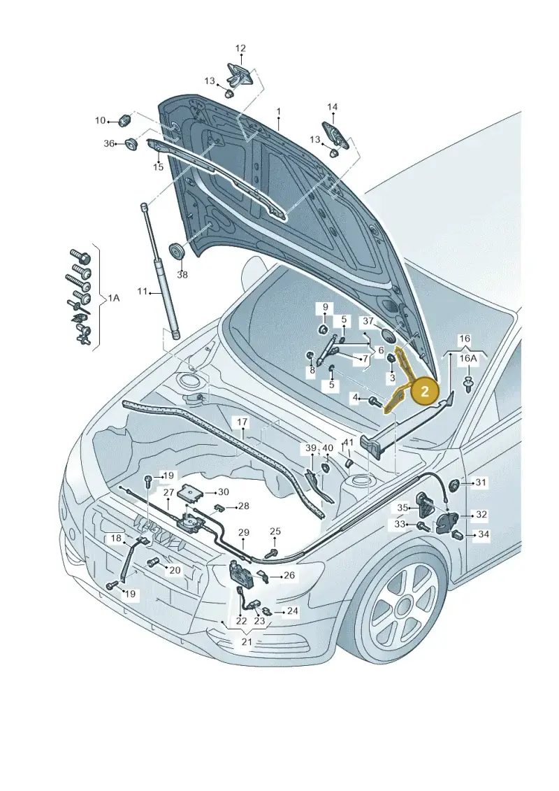 8V0823301F — Audi A3 Sportback (2012-2016) diagram 745823100, position 2