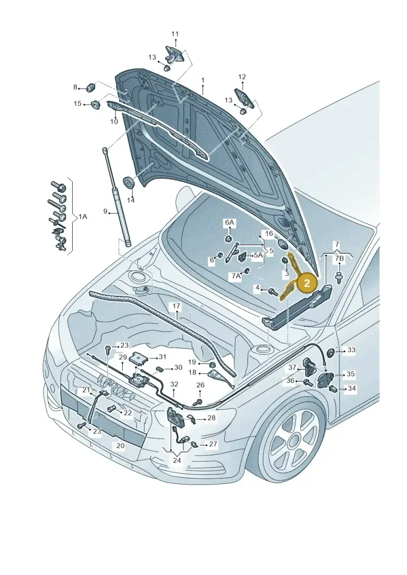 8V0823302F — Audi A3 Sportback (2012-2016) diagram 745823000, position 2