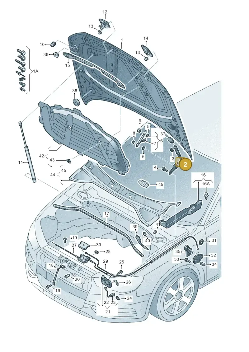 8V0823302F — Audi RS3 Limousine (2017-2020) diagram 890823100, position 2