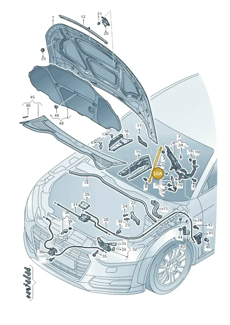 8V0823739 — Audi TTRS Coupe (2016-2023) diagram 850823000, position 10A