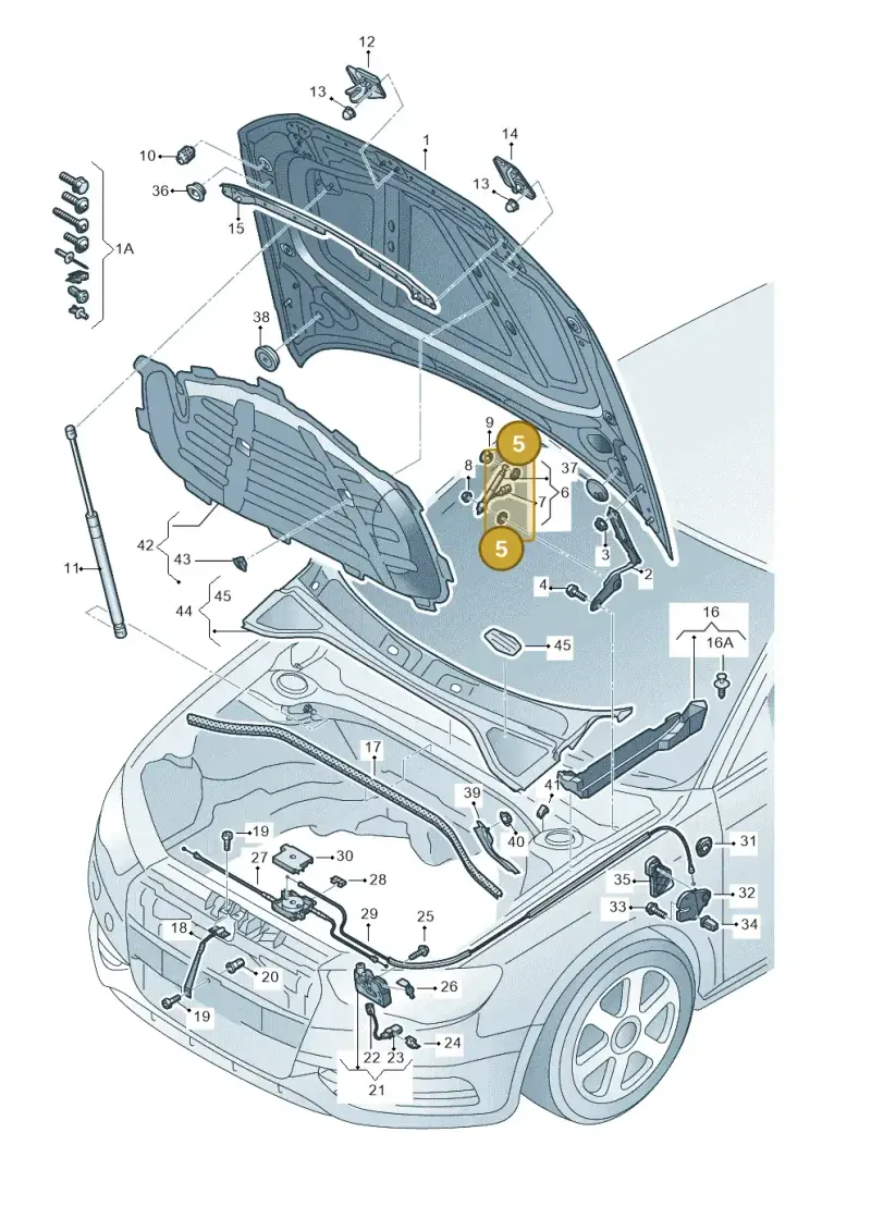 8V0823739 — Audi RS3 Limousine (2017-2020) diagram 890823100, position 5
