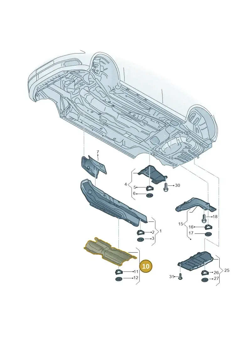 8V0825613 — Audi A3 Sportback (2019-2025) diagram 596825500, position 10