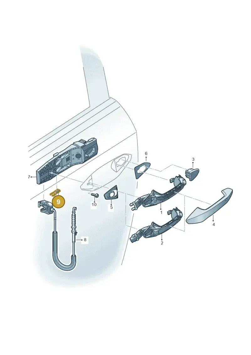 8V0837199 — Audi Q4 Sportback (2021-2025) diagram 596839000, position 9