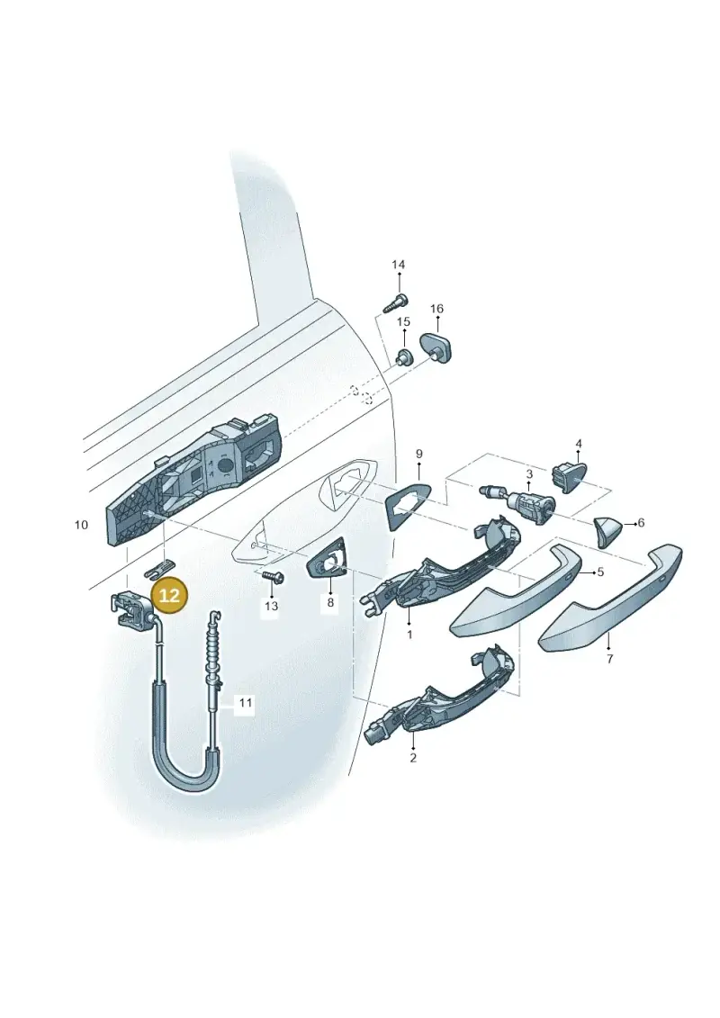 8V0837199 — Audi Q4 Sportback (2021-2025) diagram 596837000, position 12