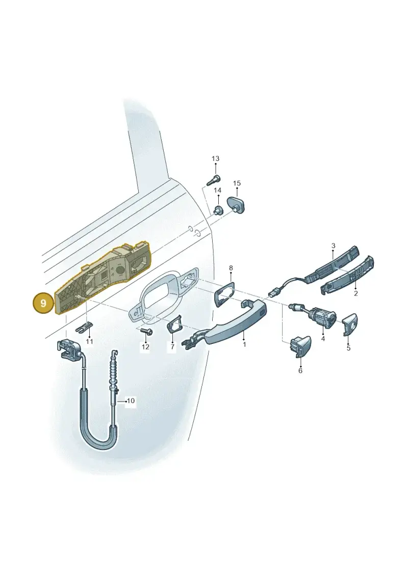 8V0839885 — Audi RS3 Limousine (2017-2020) diagram 745837000, position 9