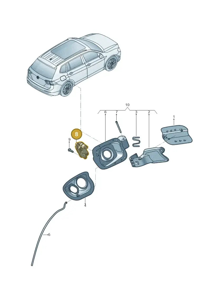 8V0862159 — Volkswagen Tiguan (2017-) diagram 833809080, position 8