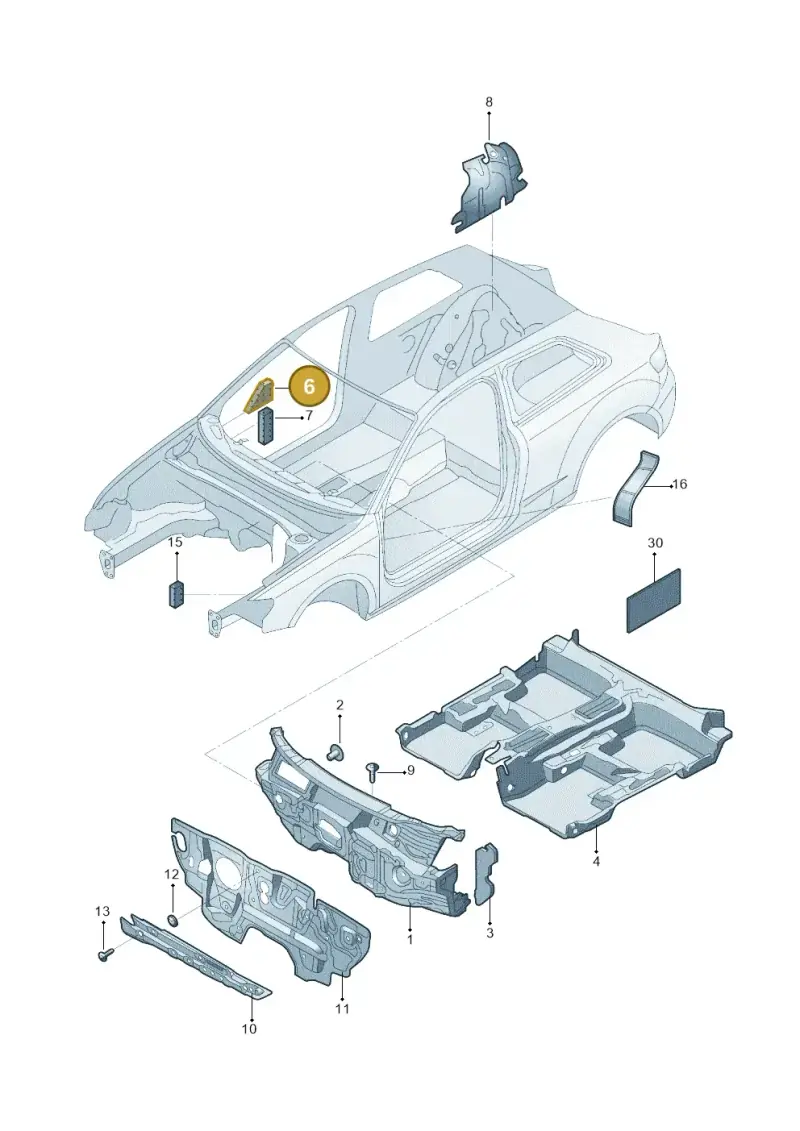 8V0863501 — Audi Q2L BEV (2019-2023) diagram 582863020, position 6