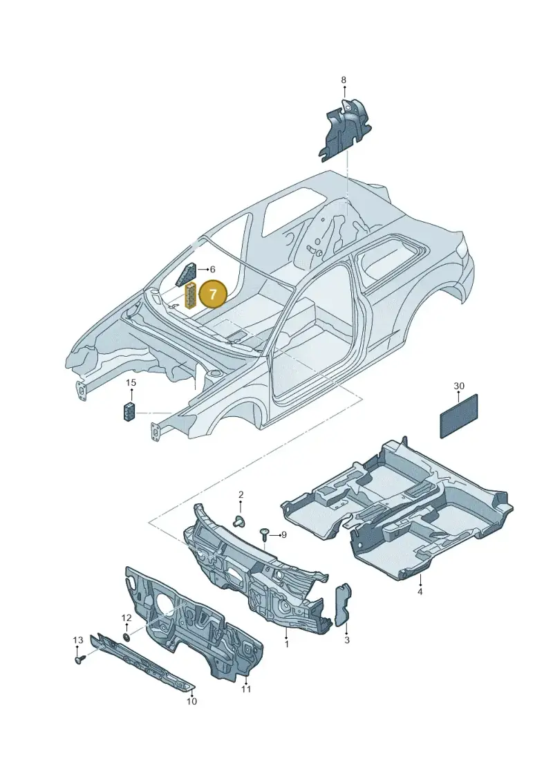 8V0867640 — Audi Q2 (2016-2025) diagram 803863200, position 7