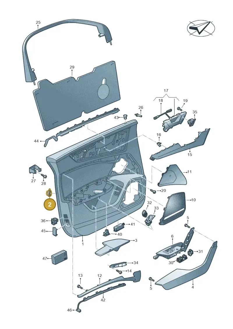 8V0868243B — Audi RS6 Avant (2019-2025) diagram 430867000, position 2