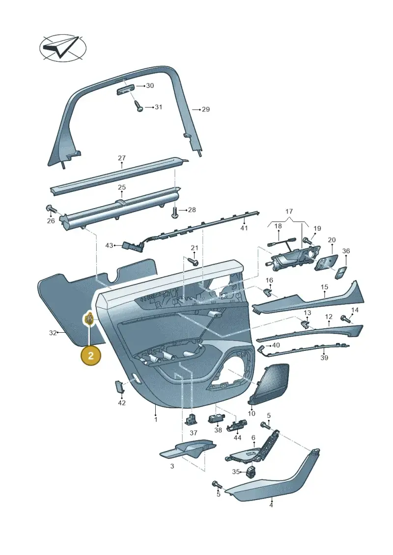 8V0868243B — Audi RS6 Avant (2019-2025) diagram 430867400, position 2