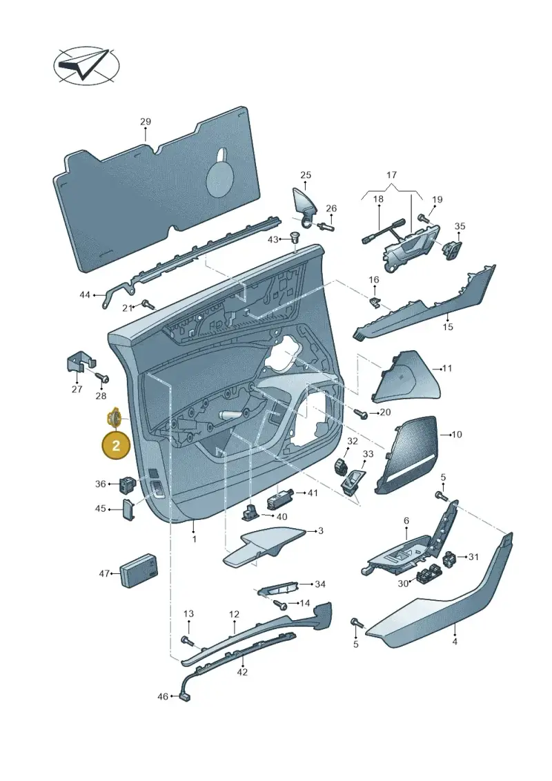 8V0868243B — Audi RS7 Sportback (2019-2025) diagram 435867000, position 2