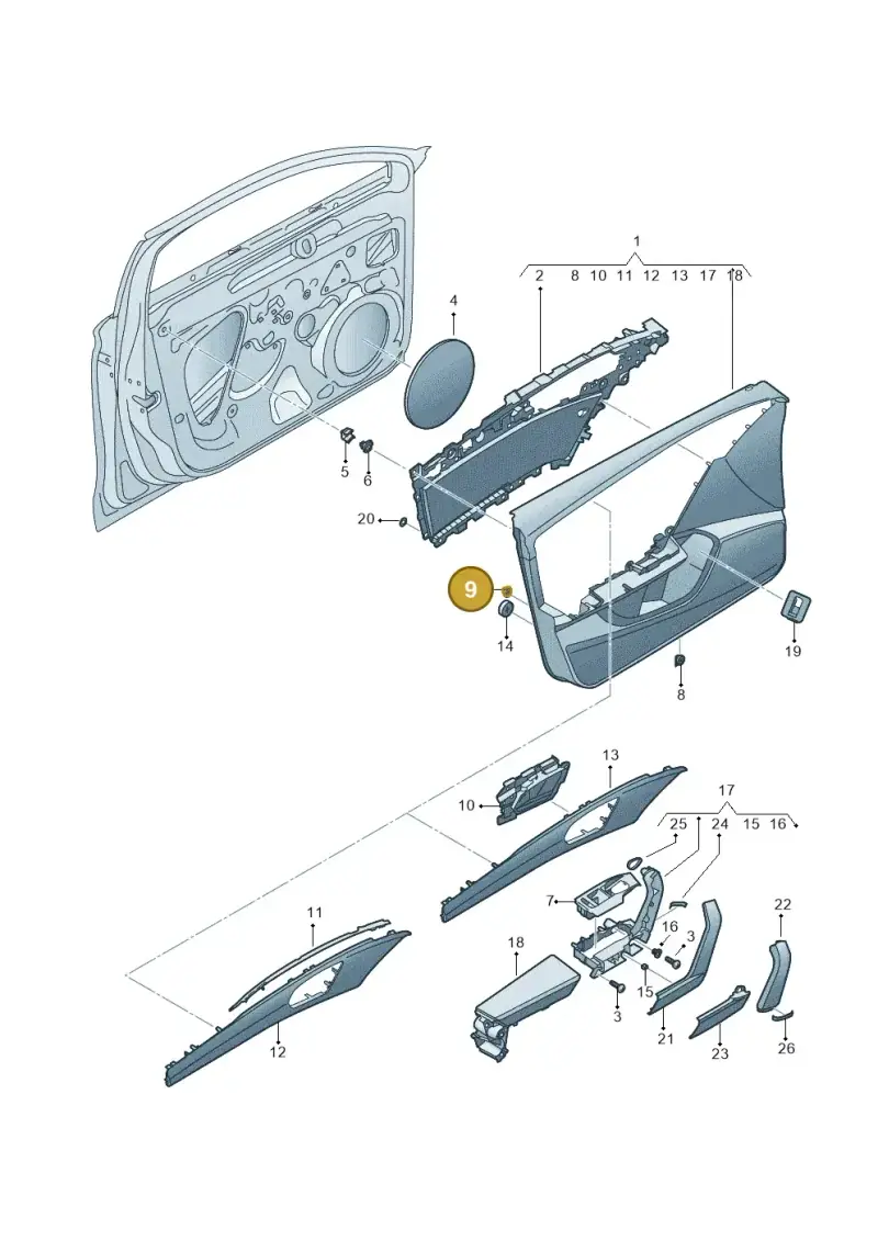 8V0868243B — SEAT CUPRA Formentor (2020-) diagram 5fn867000, position 9