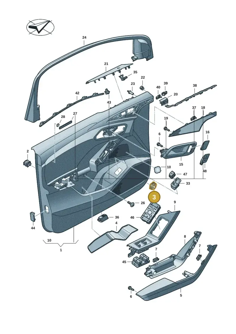 8V0868243B — Audi Q6 e-tron (2023-2025) diagram f5s867000, position 3