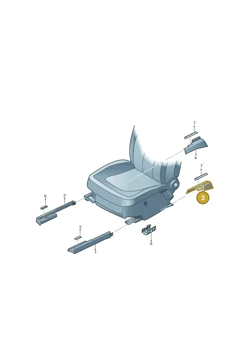 8V0881348B01C — Audi RS4 Av. qu. 4.2 (2012-2015) diagram 493881700, position 3