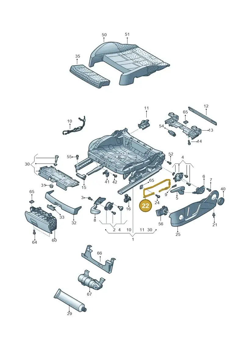 8V0881559B — Audi A3 Sportback (2016-2020) diagram 745881010, position 22